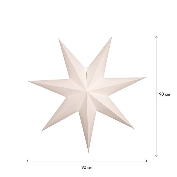 Plain Pappersstjärna 90 cm - Vit - Inredning - Julpynt & helgdekoration - Julpynt & juldekoration