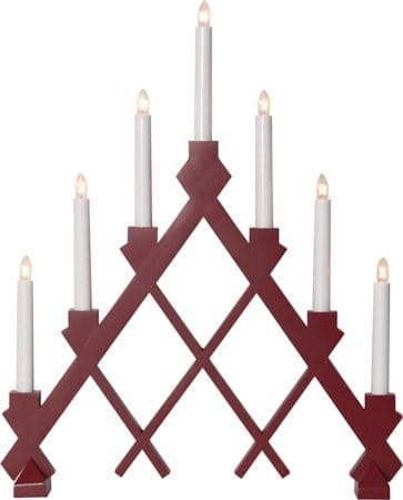 Rut Ljusstake 43 cm, röd