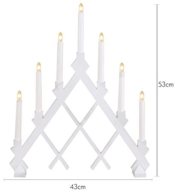 Rut Ljusstake 43 cm - vit - Inredning - Julpynt & helgdekoration - Julpynt & juldekoration