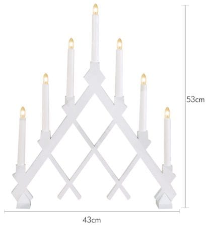 Rut Ljusstake 43 cm - vit - Inredning - Julpynt & helgdekoration - Julpynt & juldekoration