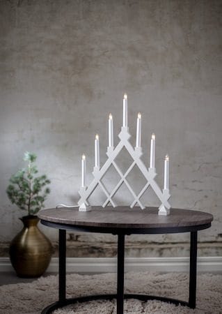 Rut Ljusstake 43 cm - vit - Inredning - Julpynt & helgdekoration - Julpynt & juldekoration