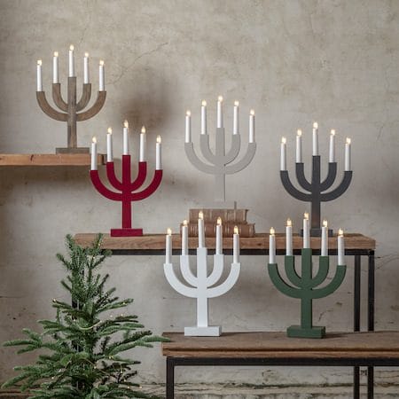 Selma Adventsljusstake 25 cm - Ljusstake i Trä för Advent - Gråbrun - Inredning - Julpynt & helgdekoration - Julpynt & juldekoration