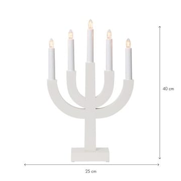 Selma Adventsljusstake 25 cm - Ljusstake i Trä för Advent - Vit - Inredning - Julpynt & helgdekoration - Julpynt & juldekoration