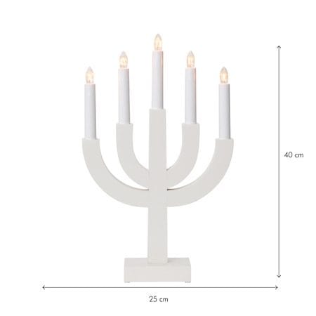 Selma Adventsljusstake 25 cm - Ljusstake i Trä för Advent - Vit - Inredning - Julpynt & helgdekoration - Julpynt & juldekoration