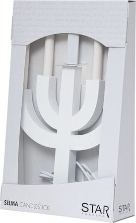 Selma Adventsljusstake 25 cm - Ljusstake i Trä för Advent - Vit - Inredning - Julpynt & helgdekoration - Julpynt & juldekoration