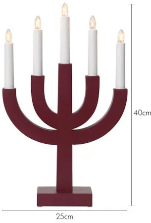 Selma Ljusstake 25 cm - röd - Inredning - Julpynt & helgdekoration - Julpynt & juldekoration