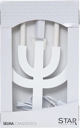 Selma Ljusstake 25 cm - vit - Inredning - Julpynt & helgdekoration - Julpynt & juldekoration