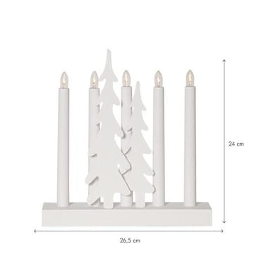 Skog Adventsljusstake 26.5 cm - Ljusstake i Trä - Vit - Inredning - Julpynt & helgdekoration - Julpynt & juldekoration