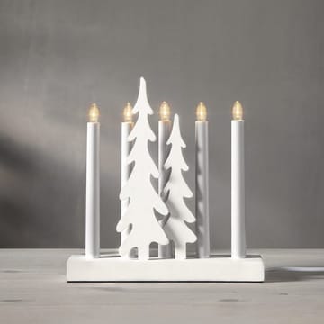 Skog Adventsljusstake 26.5 cm - Ljusstake i Trä - Vit - Inredning - Julpynt & helgdekoration - Julpynt & juldekoration