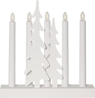 Skog Adventsljusstake 26.5 cm - Ljusstake i Trä - Vit - Inredning - Julpynt & helgdekoration - Julpynt & juldekoration