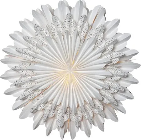 Snow Pappersstjärna 50 cm, vit med guldprickar