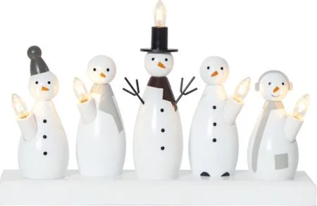 Snowman Ljusstake 33 cm, vit