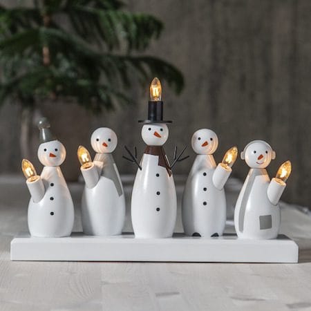 Snowman Ljusstake 33 cm - vit - Inredning - Julpynt & helgdekoration - Julpynt & juldekoration