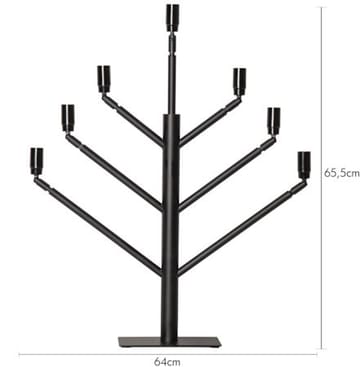 Stockholm Stor Adventsljusstake 64 cm - Ljusstake i Metall - Matt Svart - Inredning - Julpynt & helgdekoration - Julpynt & juldekoration