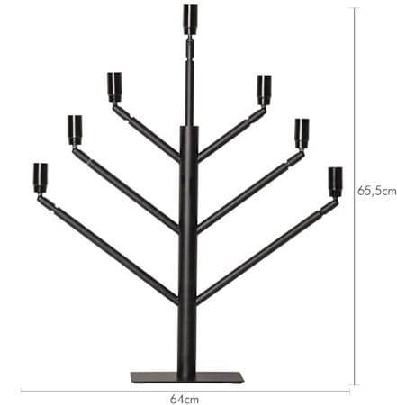 Stockholm Stor Adventsljusstake 64 cm - Ljusstake i Metall - Matt Svart - Inredning - Julpynt & helgdekoration - Julpynt & juldekoration