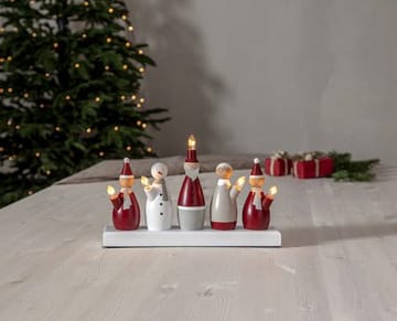 Tomtefamilj Ljusstake 33.5 cm - flerfärgad - Inredning - Julpynt & helgdekoration - Julpynt & juldekoration