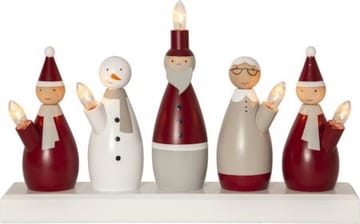 Tomtefamilj Ljusstake 33.5 cm - flerfärgad - Inredning - Julpynt & helgdekoration - Julpynt & juldekoration
