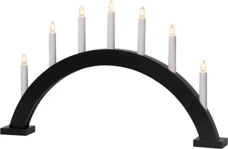 Trapp Adventsljusstake 57x34 cm 7 Ljus E10, Svart