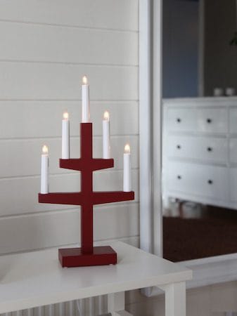 Trapp Ljusstake 24 cm - röd - Inredning - Julpynt & helgdekoration - Julpynt & juldekoration