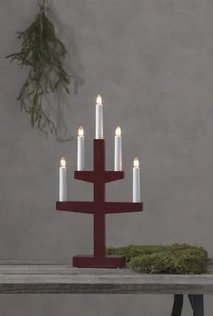 Trapp Ljusstake 24 cm - röd - Inredning - Julpynt & helgdekoration - Julpynt & juldekoration