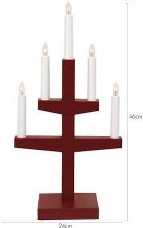 Trapp Ljusstake 24 cm - röd - Inredning - Julpynt & helgdekoration - Julpynt & juldekoration