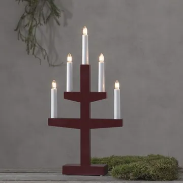Trapp Ljusstake 24 cm - röd - Inredning - Julpynt & helgdekoration - Julpynt & juldekoration