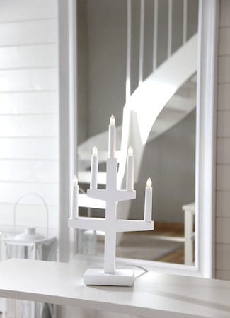 Trapp Ljusstake 24 cm - vit - Inredning - Julpynt & helgdekoration - Julpynt & juldekoration