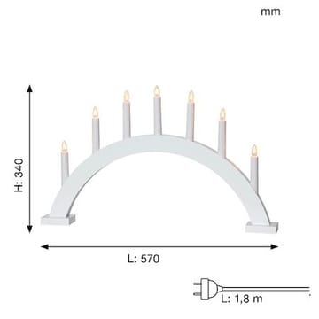 Trapp Ljusstake 57 cm - vit - Inredning - Julpynt & helgdekoration - Julpynt & juldekoration