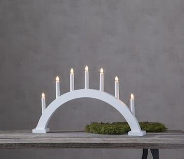 Trapp Stor Adventsljusstake Båge 57 cm - Elljusstake i Trä för Fönster - Vit - Inredning - Julpynt & helgdekoration - Julpynt & juldekoration