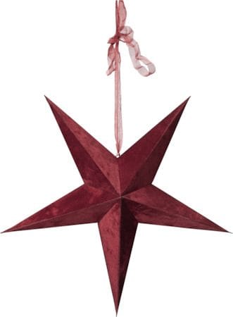 Velvet Pappersstjärna 60 cm - röd - Inredning - Julpynt & helgdekoration - Julpynt & juldekoration