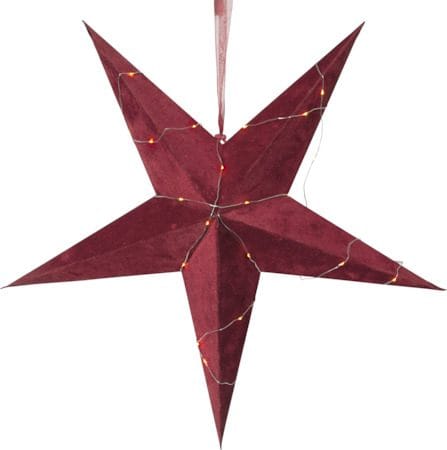 Velvet Pappersstjärna 60 cm - röd - Inredning - Julpynt & helgdekoration - Julpynt & juldekoration