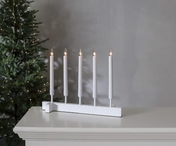 Vind Adventsljusstake 40 cm - Elljusstake i Trä för Fönster - Vit - Inredning - Julpynt & helgdekoration - Julpynt & juldekoration