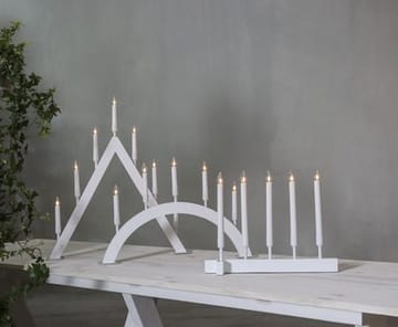 Vind Adventsljusstake 40 cm - Elljusstake i Trä för Fönster - Vit - Inredning - Julpynt & helgdekoration - Julpynt & juldekoration
