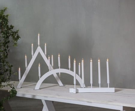 Vind Adventsljusstake 40 cm - Elljusstake i Trä för Fönster - Vit - Inredning - Julpynt & helgdekoration - Julpynt & juldekoration