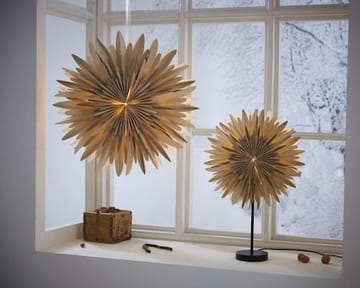 Winter Stjärna på fot 40 cm - beige med guldprickar/svart fot - Inredning - Julpynt & helgdekoration - Julpynt & juldekoration