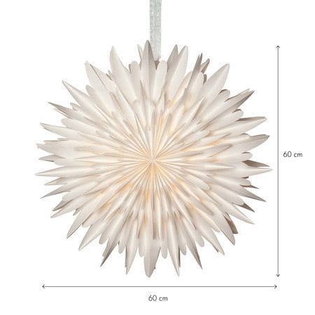 Winter Pappersstjärna 60 cm - Vit med guldprickar - Inredning - Julpynt & helgdekoration - Julpynt & juldekoration