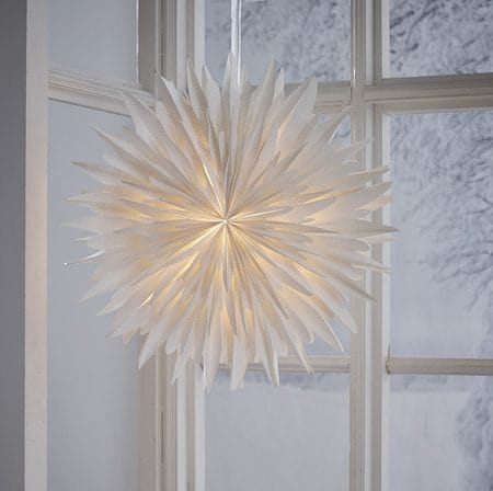 Winter Pappersstjärna 60 cm - Vit med guldprickar - Inredning - Julpynt & helgdekoration - Julpynt & juldekoration
