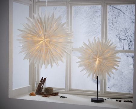 Winter Pappersstjärna 60 cm - Vit med guldprickar - Inredning - Julpynt & helgdekoration - Julpynt & juldekoration
