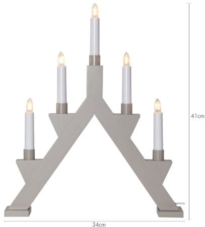 Zack Ljusstake 34 cm - beige - Inredning - Julpynt & helgdekoration - Julpynt & juldekoration