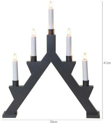 Zack Ljusstake 34 cm - dimgrå - Inredning - Julpynt & helgdekoration - Julpynt & juldekoration