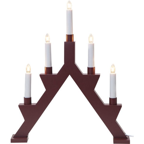Zack Ljusstake 34 cm - mörkröd - Inredning - Julpynt & helgdekoration - Julpynt & juldekoration