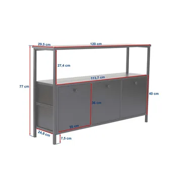 Hemani Konsollbord 120 cm - Svart - Möbler - Bord & matgrupper - Avlastningsbord - Konsolbord & sidobord