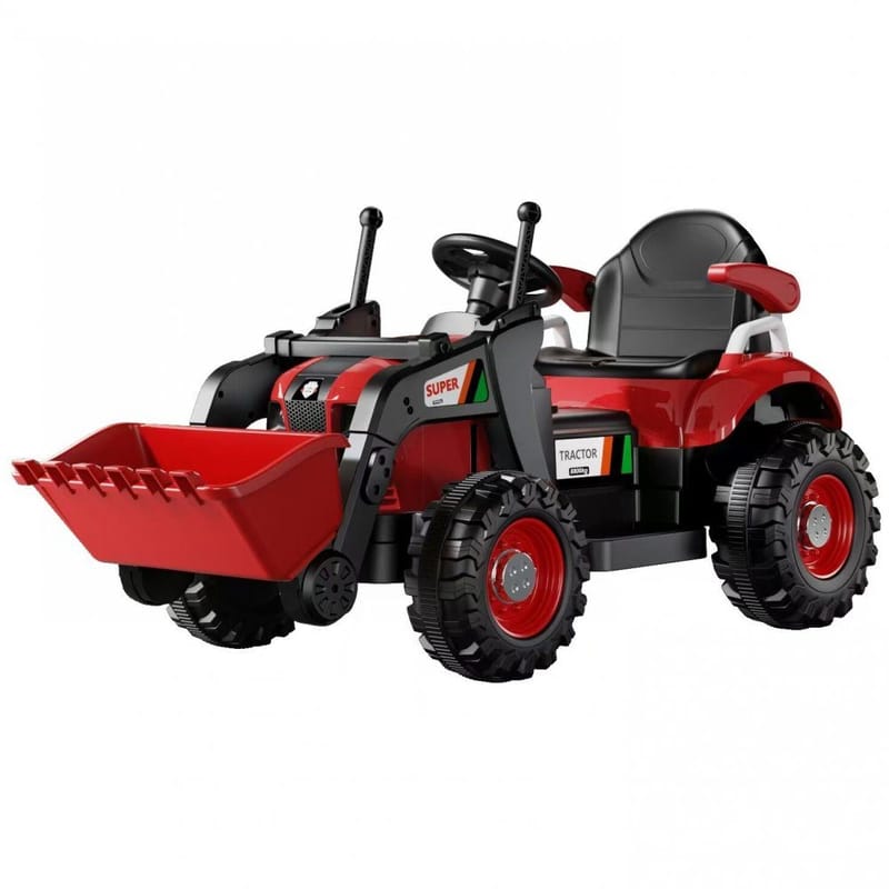 Eltraktor barn Eltraktor för barn 6V | Grävskopa | 4,5Ah | Röd/Svart Stång, undefined