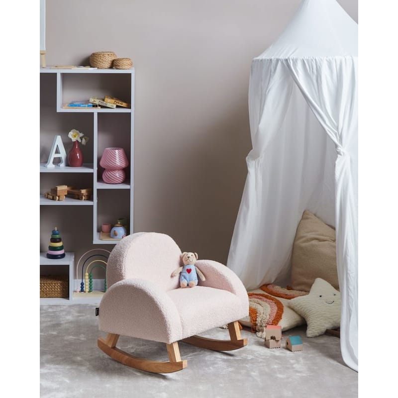 Gungfåtölj Hug - Rosa, ljust trä - Inredning - Inredning barnrum & leksaker - Leksaker