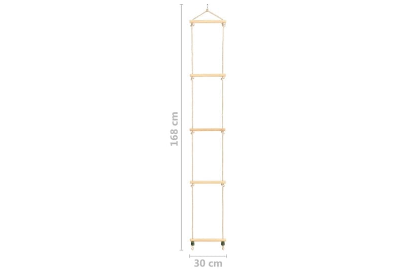 Repstege för barn massivt trä och PE 30x168 cm - Brun - Inredning - Inredning barnrum & leksaker - Leksaker