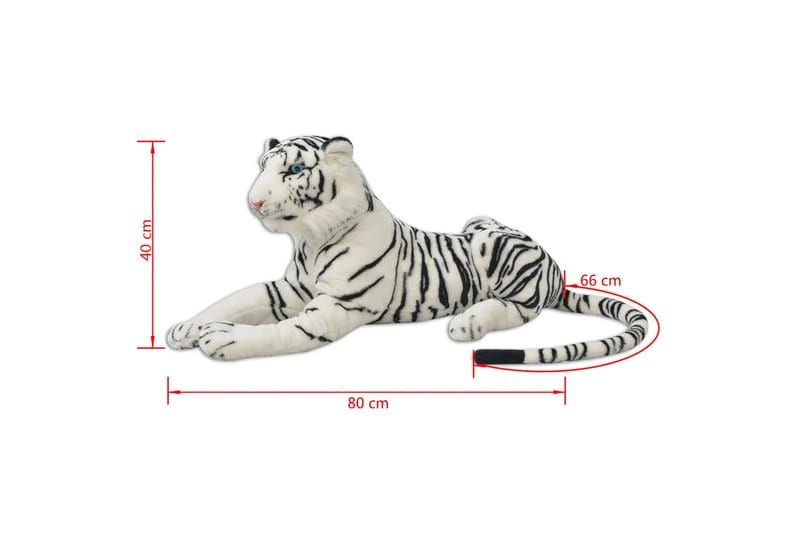 Tigerleksak plysch vit XXL - Vit - Inredning - Inredning barnrum & leksaker - Leksaker