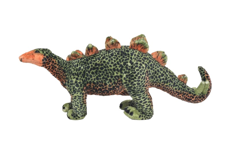 Stående leksak stegosaurus plysch grön och orange XXL - Grön - Inredning - Inredning barnrum & leksaker - Leksaker