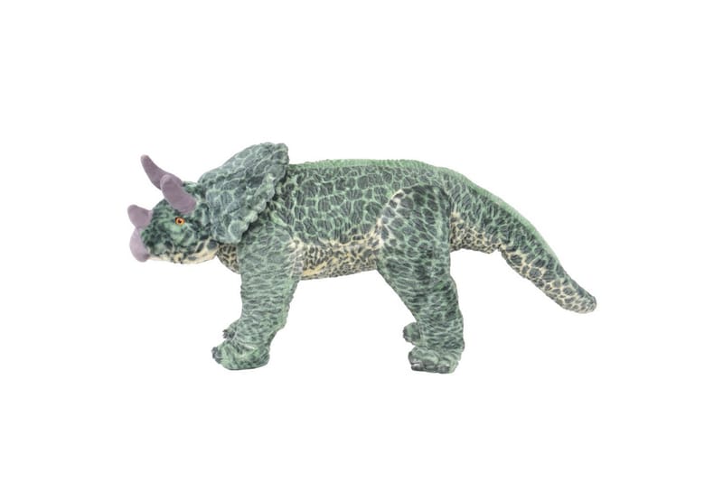 Stående leksaksdinosaurie triceratops plysch grön XXL - Grön - Inredning - Inredning barnrum & leksaker - Leksaker