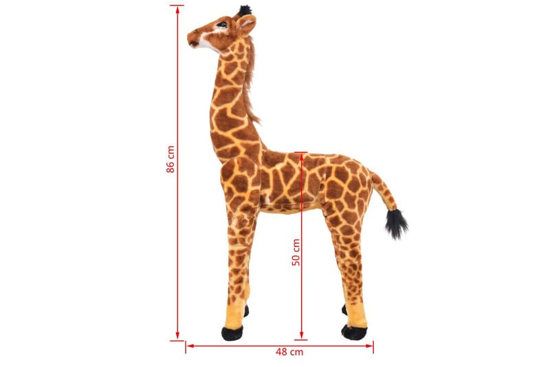 Stående leksaksgiraff brun och gul XXL - Brun - Inredning - Inredning barnrum & leksaker - Leksaker