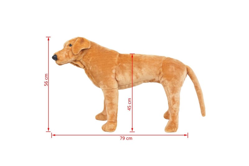 Stående leksakshund labrador ljusbrun XXL - Ljusbrun - Inredning - Inredning barnrum & leksaker - Leksaker